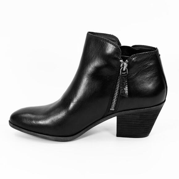 FRYE Women's Judith Double Zip Bootie Leather Ankle Boot in Black Size 10M - Picture 1 of 11